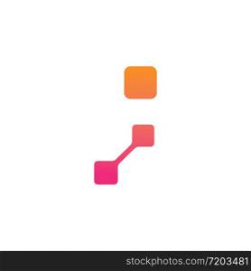 Letter J Pixel digitec Icon Creative design Modern template