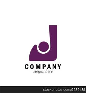 letter J simple and luxury logo vector design template