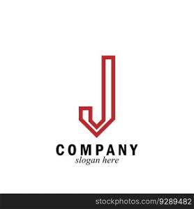 letter J simple and luxury logo vector design template