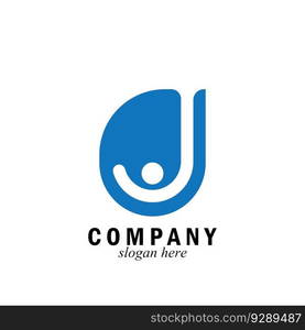 letter J simple and luxury logo vector design template