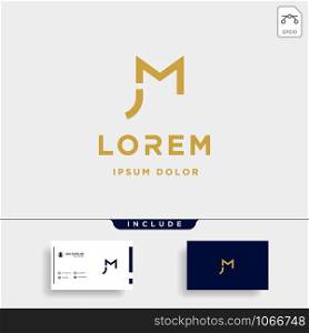 Letter JM MJ M J Monogram Logo Design Minimal Icon. Letter JM MJ M J Monogram Logo Design Minimal