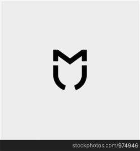 Letter JM MJ M J Monogram Logo Design Minimal Icon With Black Color. Letter JM MJ M J Monogram Logo Design Minimal Icon