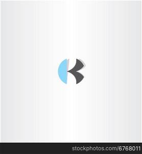 letter k circle logo sign element emblem