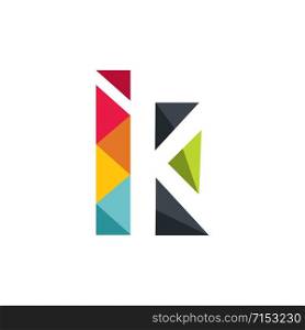 Letter K colorful Concept illustration vector Design template. Suitable for Creative Industry, Multimedia, entertainment, Educations, Shop, and any related business.