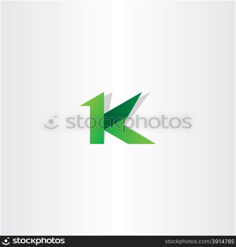 letter k green icon logo symbol design sign
