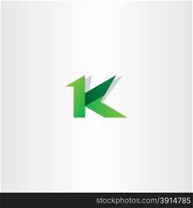 letter k green icon logo symbol design sign