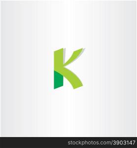 letter k green logo design element