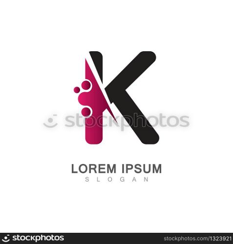Letter K Icon With Creative design Modern. Vector Illustration