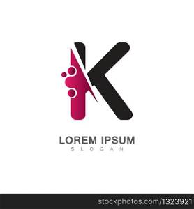 Letter K Icon With Creative design Modern. Vector Illustration