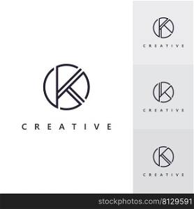 Letter K logo design Logo template  Creative K logo vector symbol
