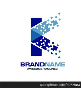 letter K logo simple design template Business corporate. letter k logo Square shape