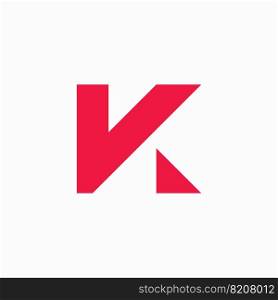 Letter K logo template elements