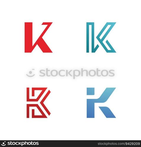 Letter k logo vector template, Creative K Letter initial logo design