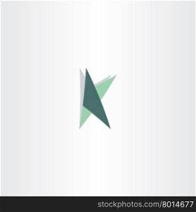 letter k logotype with triangles vector icon design