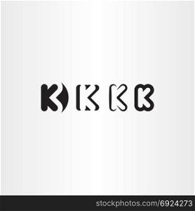 letter k set black icons logo vector elements design