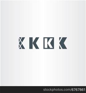 letter k set logo icon elements design