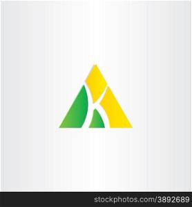 letter k triangle icon design