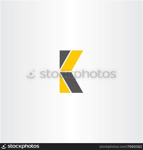 letter k yellow black logo logotype vector design