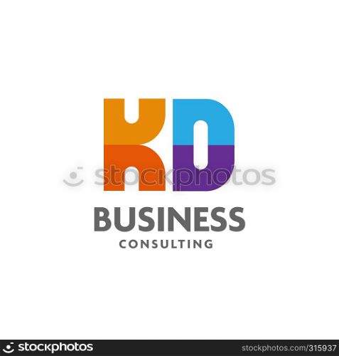 letter KD logo simple design template Business corporate. creative letter KD logo design, best new letter KD logo