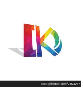 Letter KD or DK vector logo design.