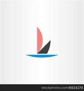 letter l boat icon vector logo element