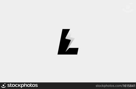  Letter L Bolt Logo Vector Design Icon Illustration
