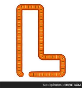 Letter l bread icon. Cartoon illustration of letter l bread vector icon for web. Letter l bread icon, cartoon style