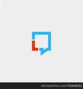 Letter L Chat Logo Template Vector Design Message Icon. Letter L Chat Logo Template Vector Design