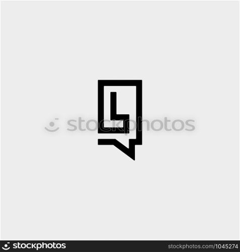 Letter L Chat Logo Template Vector Design Message Icon. Letter L Chat Logo Template Vector Design