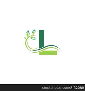 Letter L Icon with floral logo design template illustration vector