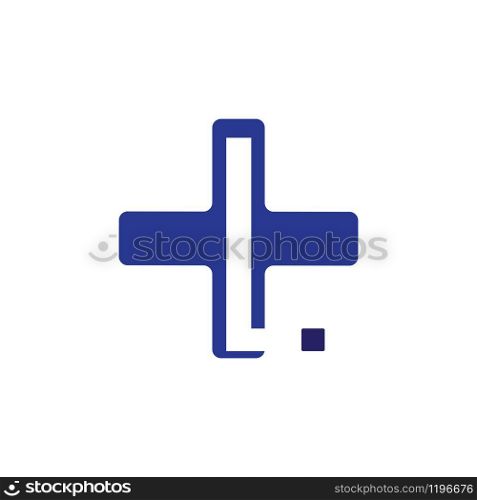 letter l medical logo vector