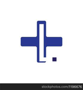 letter l medical logo vector