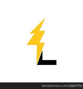 Letter L Power energy icon vector design