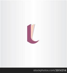 letter l purple logo icon design