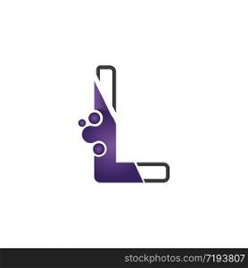 Letter L with circle concept logo or symbol creative design template
