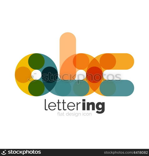 Letter logo business icon. Letter logo business linear icon on white background. Alphabet initial letters company name concept. Flat thin line segments connected to each other. Flat cartoon industrial wire or tube design of ABC typeface