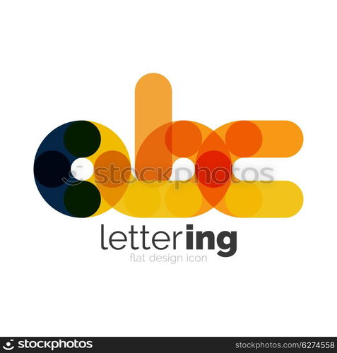 Letter logo business icon. Letter logo business linear icon on white background. Alphabet initial letters company name concept. Flat thin line segments connected to each other. Flat cartoon industrial wire or tube design of ABC typeface