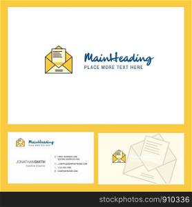 Letter Logo design with Tagline & Front and Back Busienss Card Template. Vector Creative Design