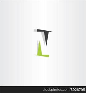 letter logo n icon vector green black