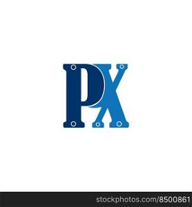 letter logo PX. vector illustration symbol design