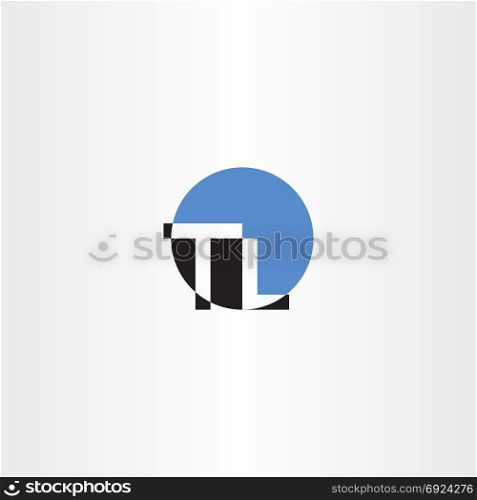 letter logo t and l tl logotype vector