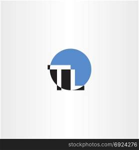 letter logo t and l tl logotype vector