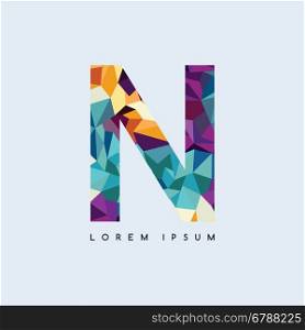 letter logotype logo abstract colorful triangle geometrical. letter logotype logo abstract colorful triangle geometrical background
