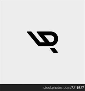 Letter LP LR Monogram Logo Design Minimal Icon With Black Color. Letter LP LR Monogram Logo Design Minimal