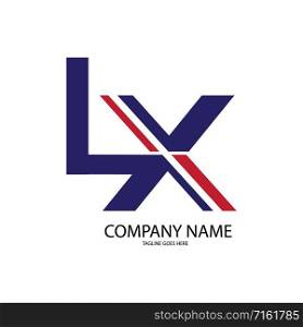 letter lx logo vector