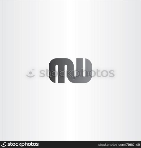 letter m and w logo combination logotype vector logo