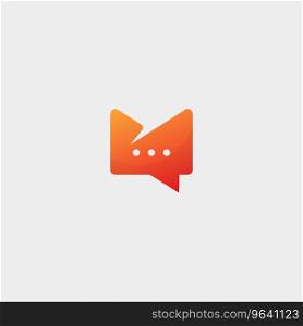 Letter m chat logo template design Royalty Free Vector Image