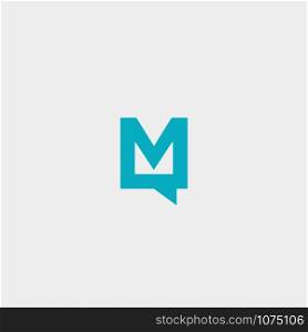 Letter M Chat Logo Template Vector Design Message Icon. Letter M Chat Logo Template Vector Design