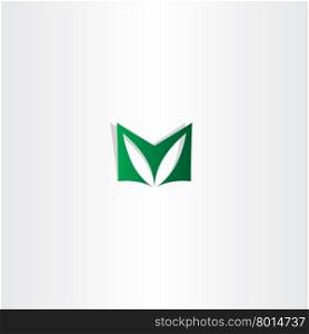 letter m green logotype sign logo m icon vector design