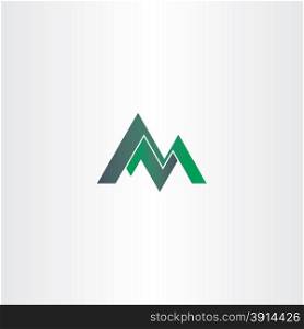 letter m green mountain and letter z or n design